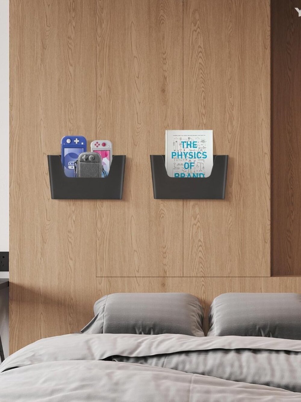Adhesive File Holder Plastic Document Folder Door No Drilling Mount Mail Magazin - Picture 2 of 5